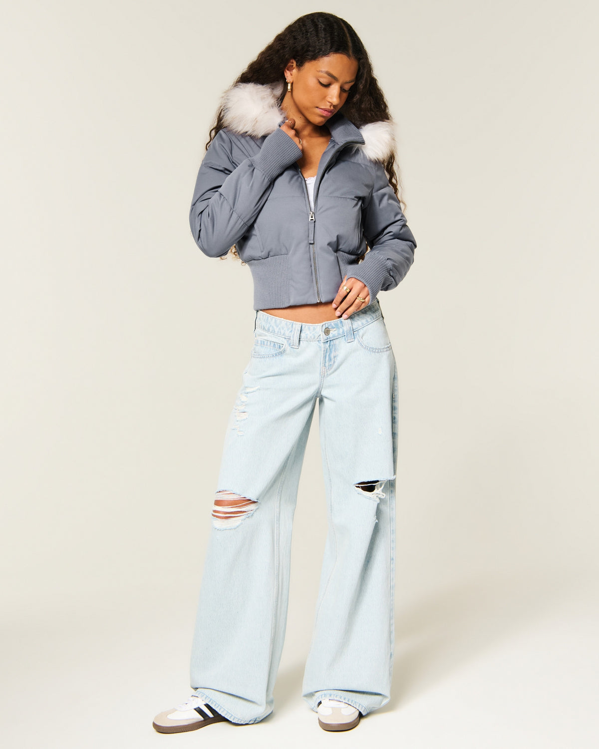 Piumini Hollister Peyton – Blu scuro – look intero