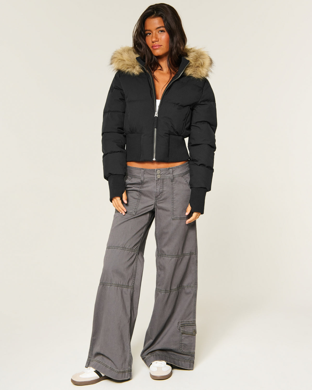 Piumini Hollister Peyton – Nero – look intero