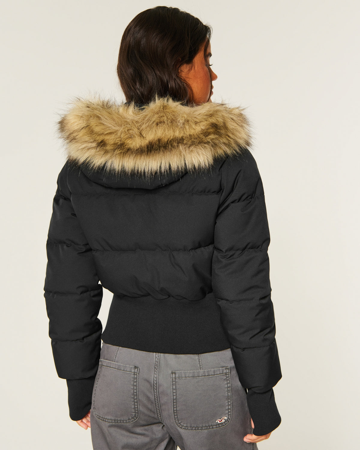 Piumini Hollister Peyton – Nero – vista posteriore